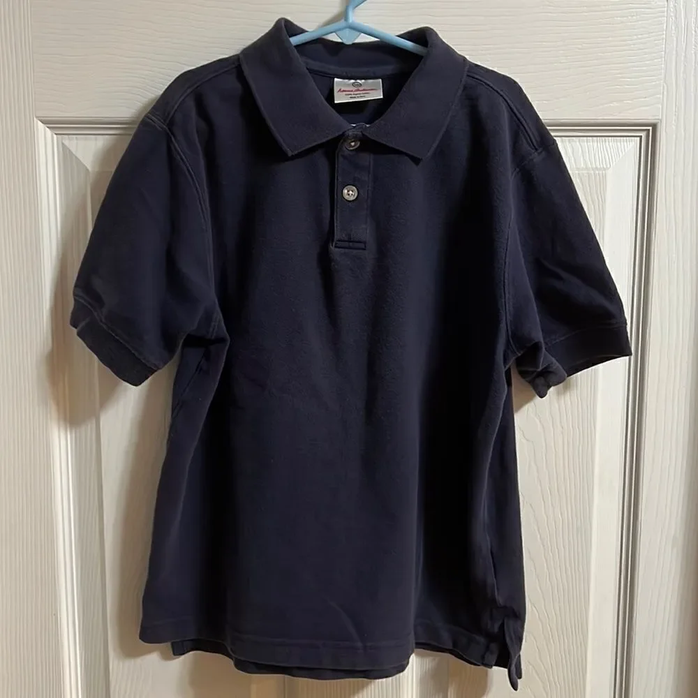 Hanna Anderson 140 (size 10) boys blue polo.